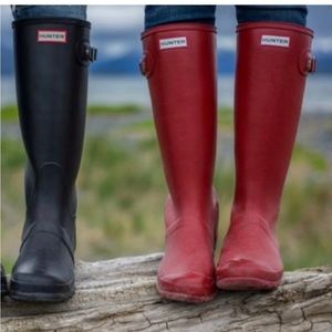 Hunter Women's Original Tall Rain Boots Size 7 Military Red